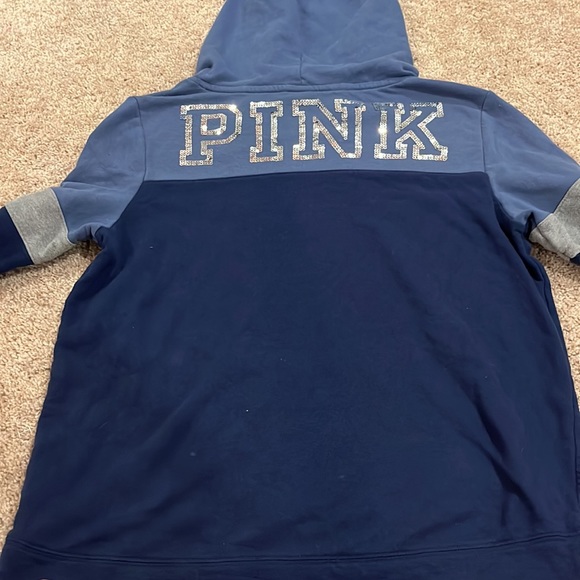 PINK Victoria's Secret Blue Relaxed Hoodie Sweatshirt - Picture 5 of 6
